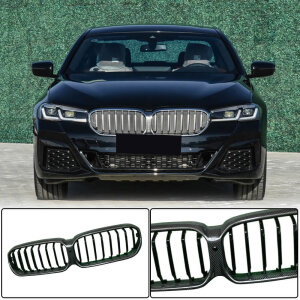 Cstar Carbon  ABS  Nieren Grill Frontziergitter Cover passend für BMW F90 M5 G30 G31 NUR LCI für Kamera
