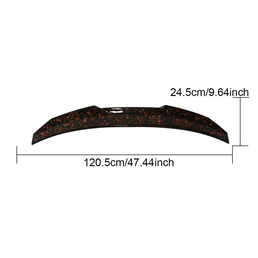 Cstar Voll Carbon Forged Heckspoiler Rot passend für BMW G22 G82 M4 Coupé 2021+