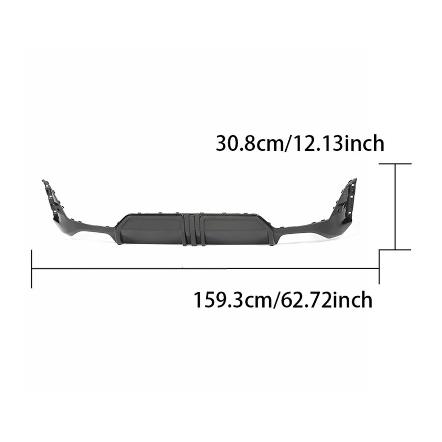 Cstar Voll Carbon Heckdiffusor passend für BMW G20 LCI M Paket 2023+