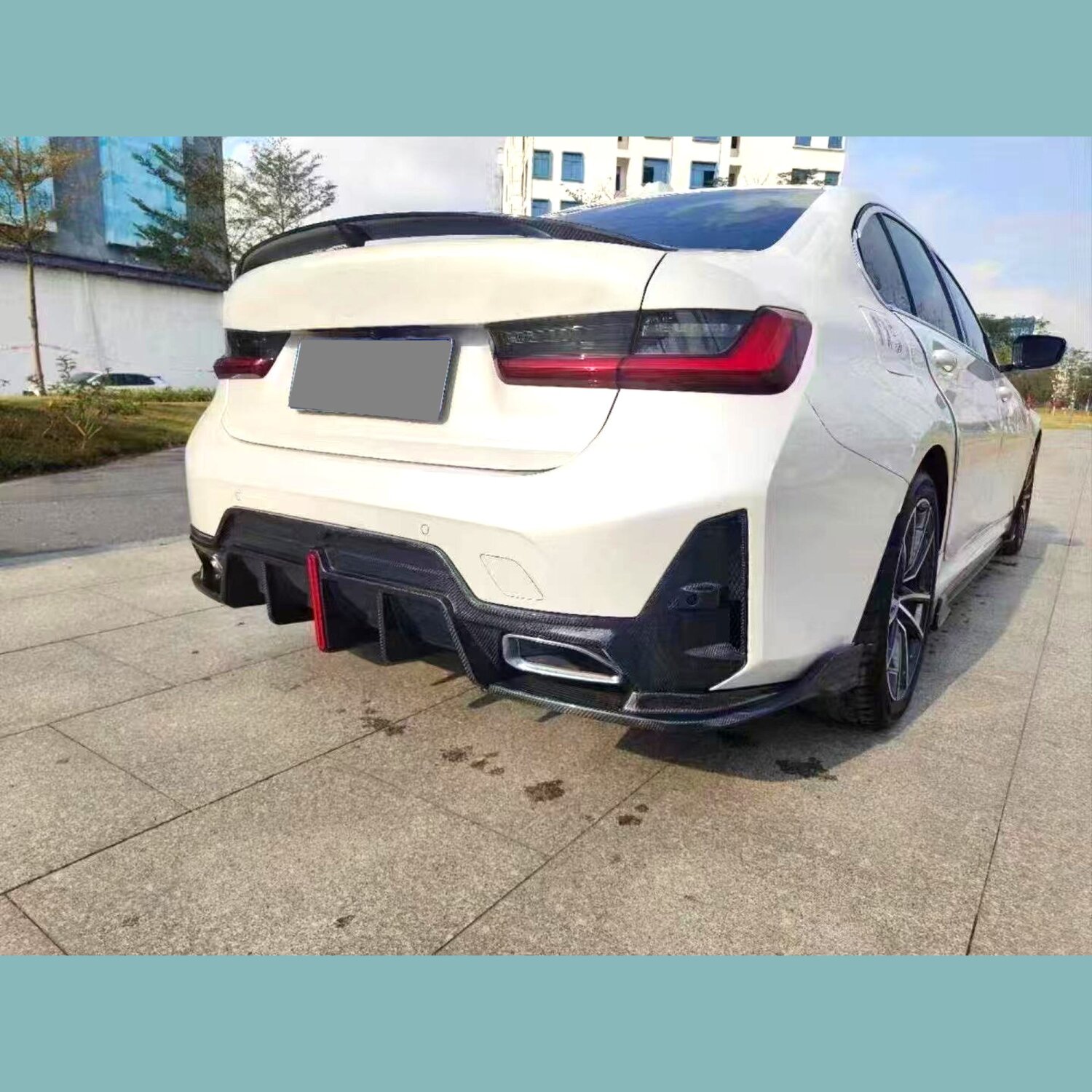 Cstar Carbon Gfk Heckstoßstange Ecken Splitter 2tlg. passend für BMW G20 LCI M Paket 2023+