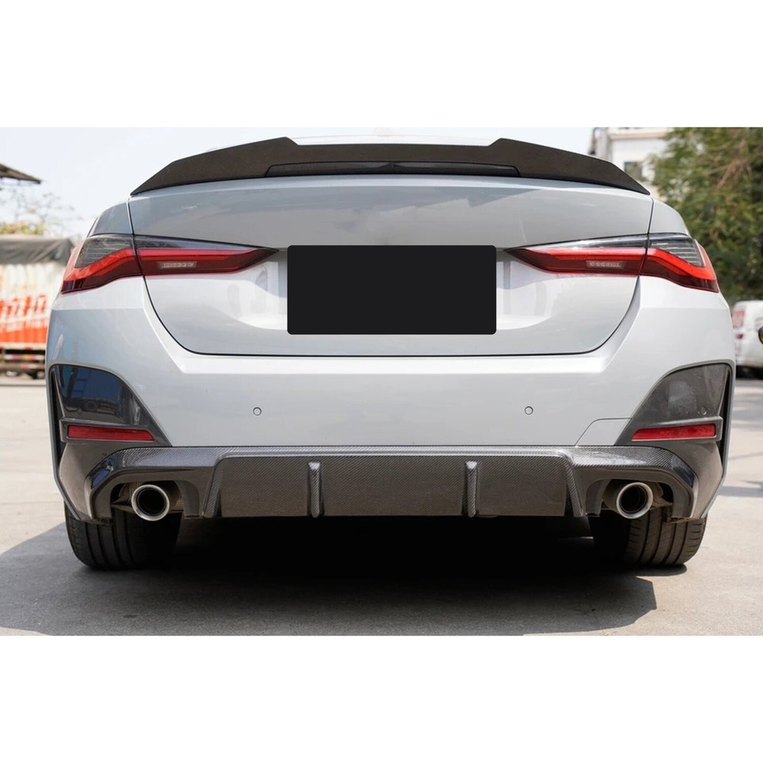 Cstar Carbon Gfk Heckdiffusor V1 Einzelendrohr passend für BMW G26 M Paket 2021+