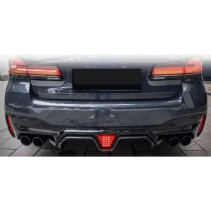 Cstar Carbon Gfk Heckdiffusor mit LED Leuchte passend für BMW F90 M5 2018-2020 KEIN LCI