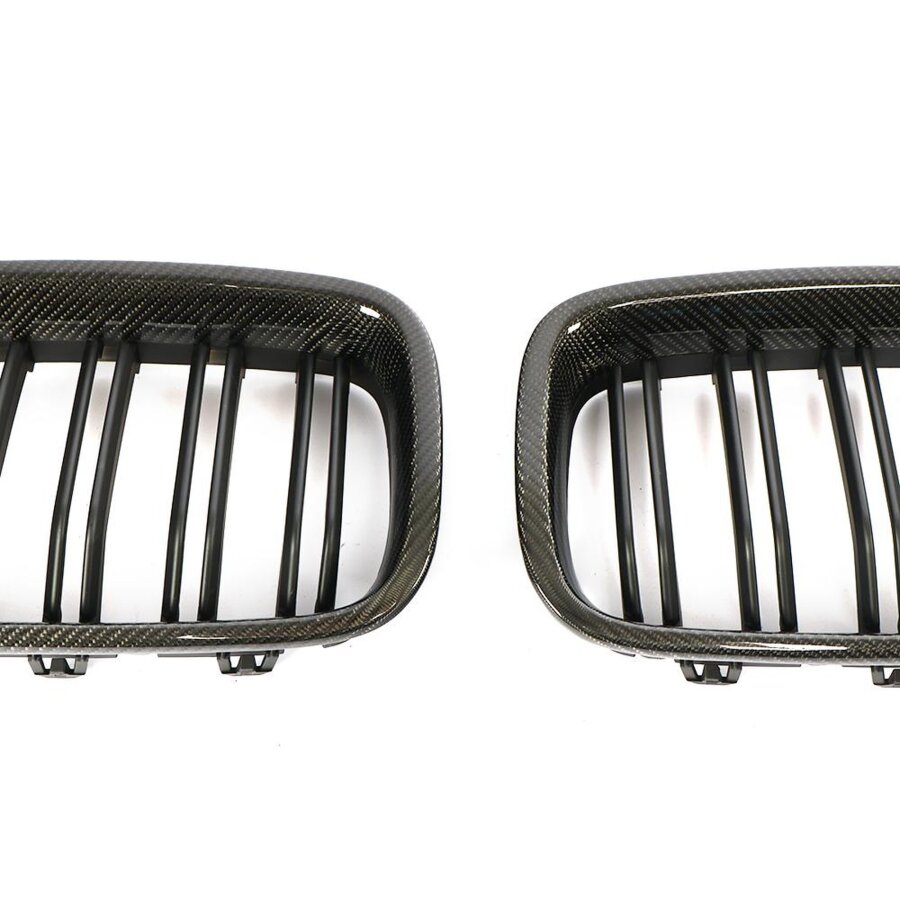 Cstar Carbon ABS Grill Nieren Matt Schwarz Doppelsteg passend für BMW F10 F11 + M5