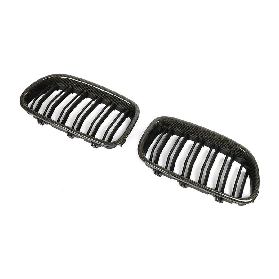 Cstar Carbon ABS Grill Nieren Matt Schwarz Doppelsteg passend für BMW F10 F11 + M5