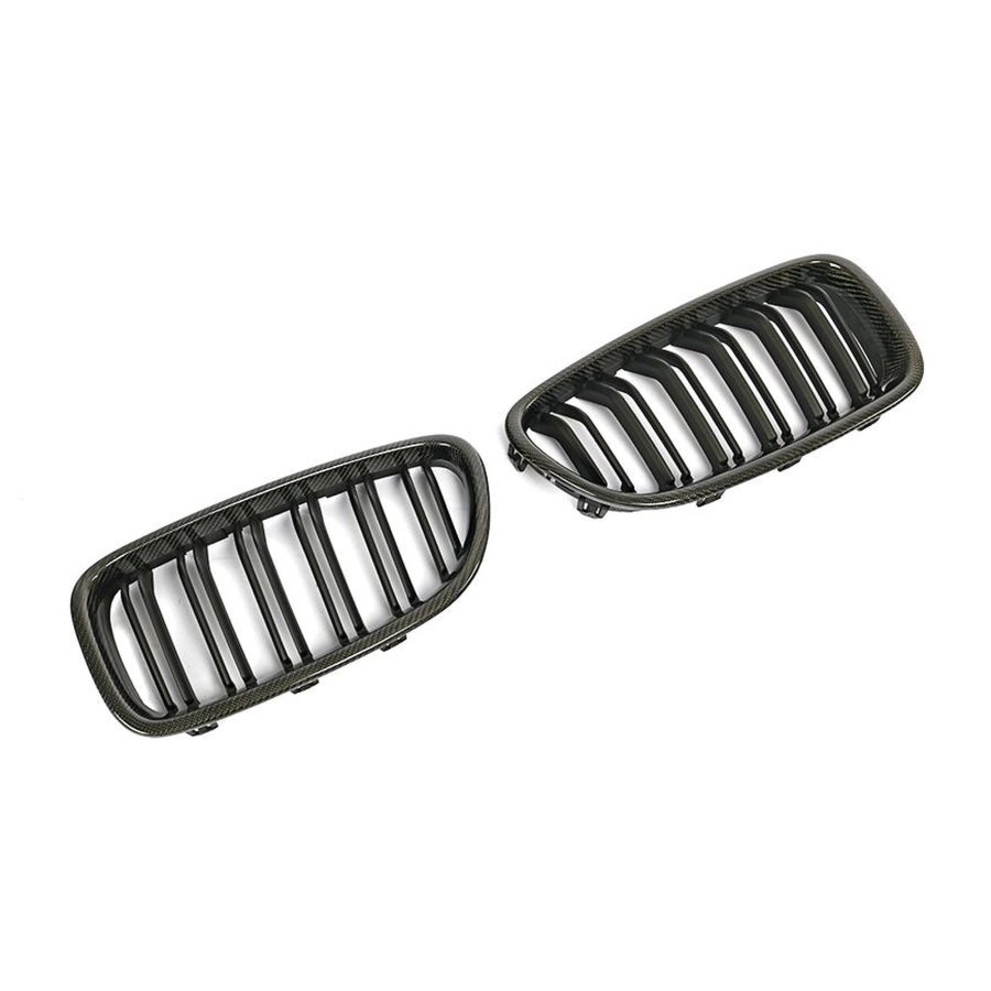Cstar Carbon ABS Grill Nieren Matt Schwarz Doppelsteg passend für BMW F10 F11 + M5