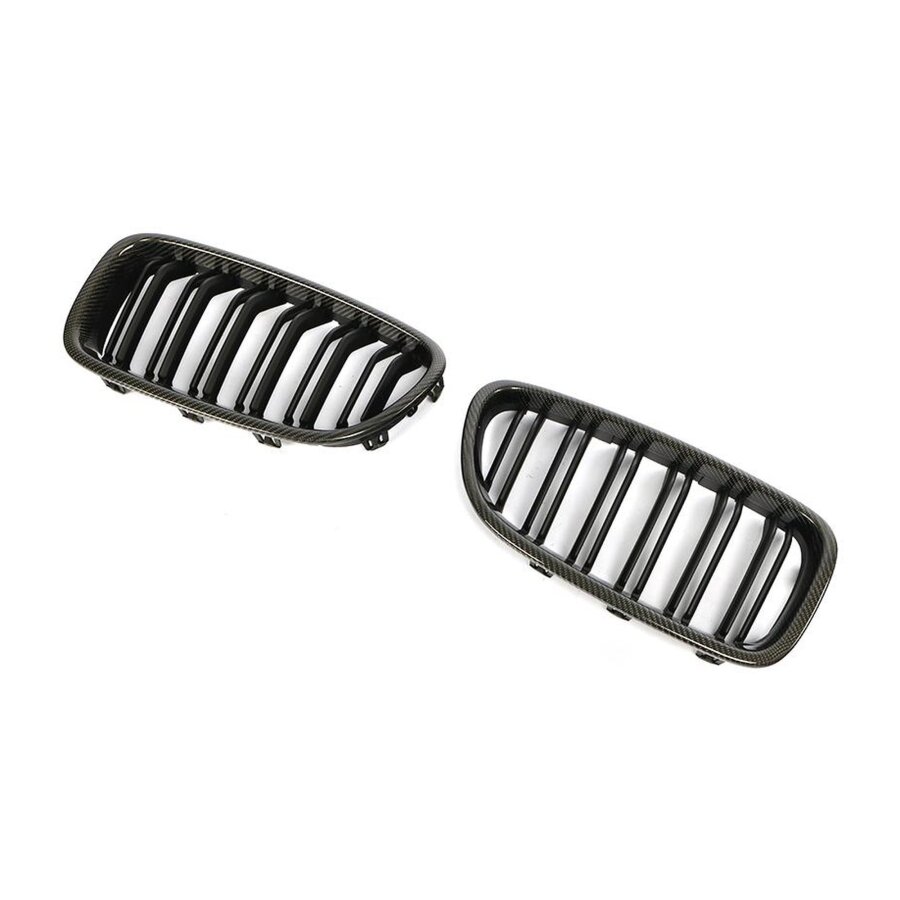 Cstar Carbon ABS Grill Nieren Matt Schwarz Doppelsteg passend für BMW F10 F11 + M5