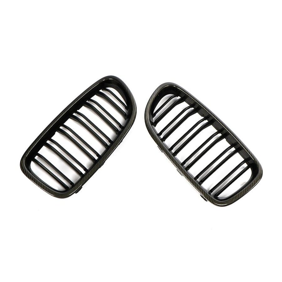 Cstar Carbon ABS Grill Nieren Matt Schwarz Doppelsteg passend für BMW F10 F11 + M5