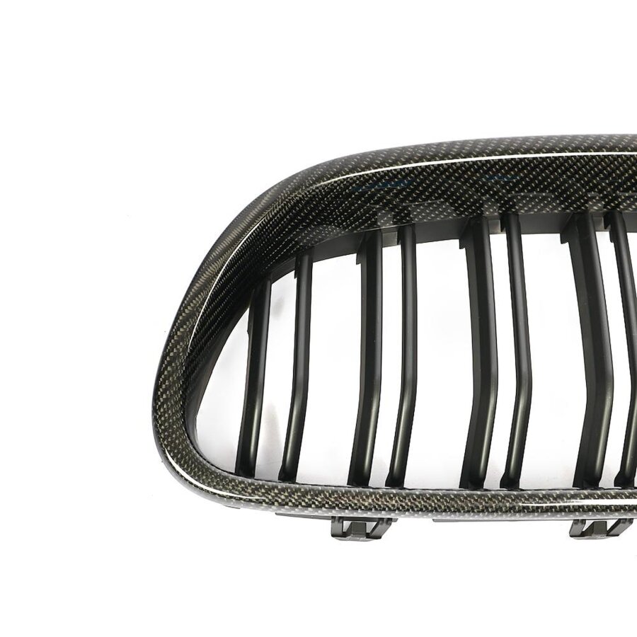 Cstar Carbon ABS Grill Nieren Matt Schwarz Doppelsteg passend für BMW F10 F11 + M5
