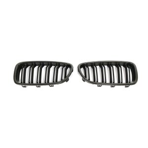 Cstar Carbon ABS Grill Nieren Matt Schwarz Doppelsteg passend für BMW F10 F11 + M5